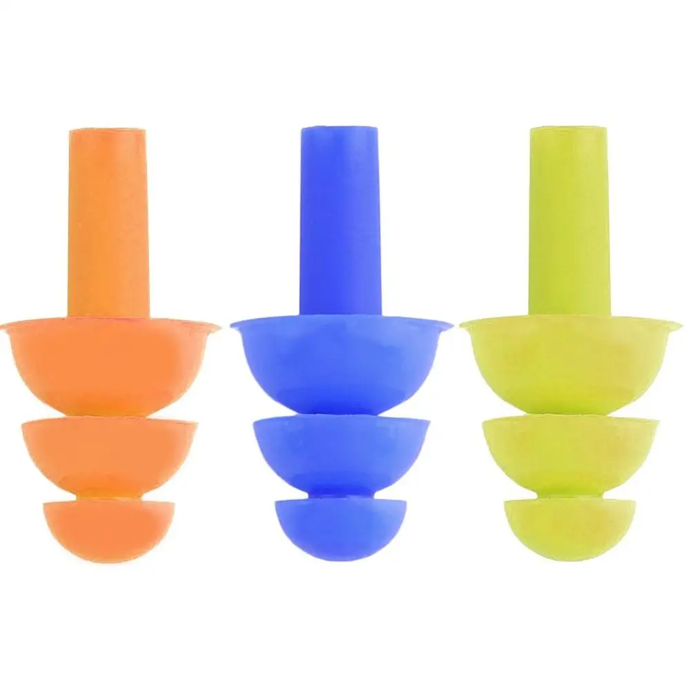

1 pair Three Color Spiral Solid Convenient Silicone Ear Plugs Anti Noise Snoring Earplugs Comfortable For Study Sleeping