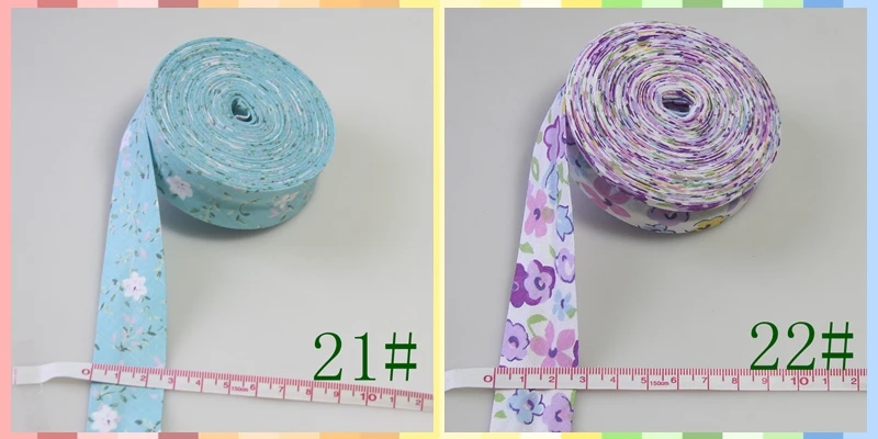 25 мм(") Ширина цветочный принт гладить один раз хлопок косой ленты/косой переплет для скатерти одежды одеяло ремесло Шитье