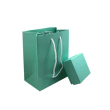 Высококачественная светло-зеленая Подарочная коробка Упаковка для ювелирного набора наклонные коробки и мешочек для украшений коробки и упаковки 7,3*7,3*3,5 см