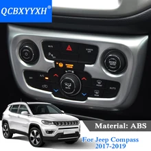 QCBXYYXH ABS автомобильный Стайлинг для Jeep Compass- навигационная панель блестки интерьер приборной панели декоративная рамка Крышка