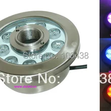 IP68, 27В светодиодный RGB фонтан свет, светодиодный RGB Освещение для фонтана, DS-10-36-27W-RGB, 9*3 Вт RGB 3in1, работающего на постоянном токе 12 В, постоянный ток, 2 года гарантии