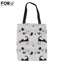 FORUDESIGNS/милое животное, кошка Брендовая Дизайнерская обувь парусиновые сумки для покупок для Для женщин сумка eco многоразовые Школа Сумка-тоут сумка для хранения Bolsa