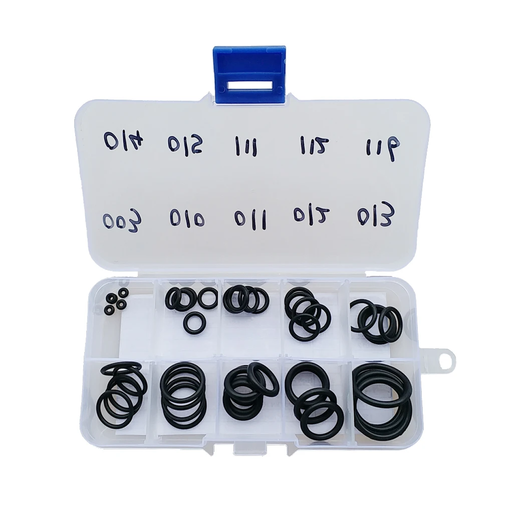 50Pcs 10 Sizes Dive O-Ring Kit for Scuba Diving Tank Valves, Hoses, Regulators, Cameras etc Diver Gear Replacement Accessories