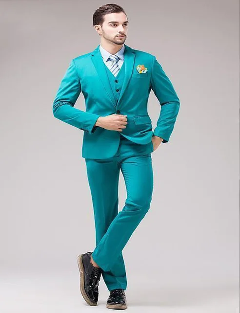 Costume Homme Turquoise