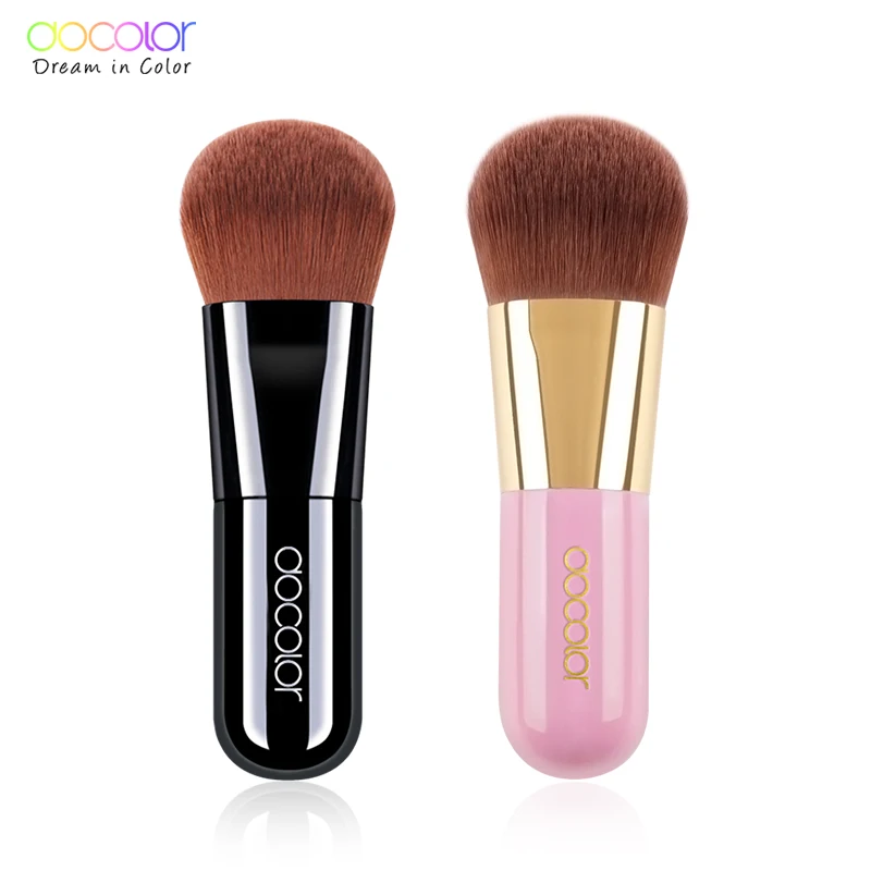 

Docolor 2PCS/Set Foundation Brushes Best Brushes For Makeup Portable Travel Brushes Kabuki Brush Soft Curved Bristles foundation