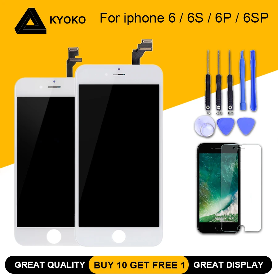 AAAAA ЖК дисплей для iPhone 6 6S Plus модуль сенсорный экран замена дигитайзер iphone в