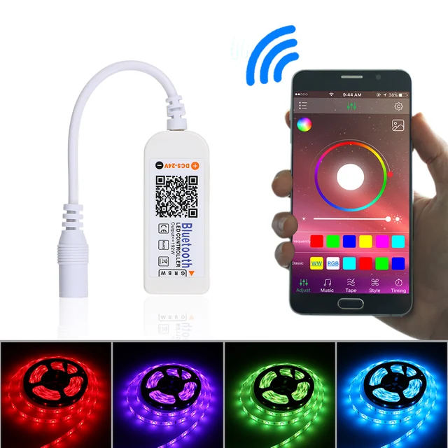 Rgb Led Bluetooth Control Mini Wireless Remote Controller Rgb Led Bluetooth Control Mini Wireless Remote Controller Connectors Rgbw Light Strip Dc5v