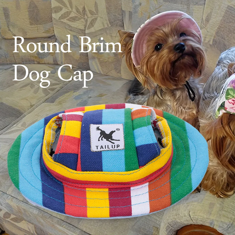 

Round Brim Dog Cap Pet Hat Mesh Prorous Sun Cap with Ear Holes for Small Dogs Puppy Cute Dog Hat Sun Hat Princess Cap For Dog