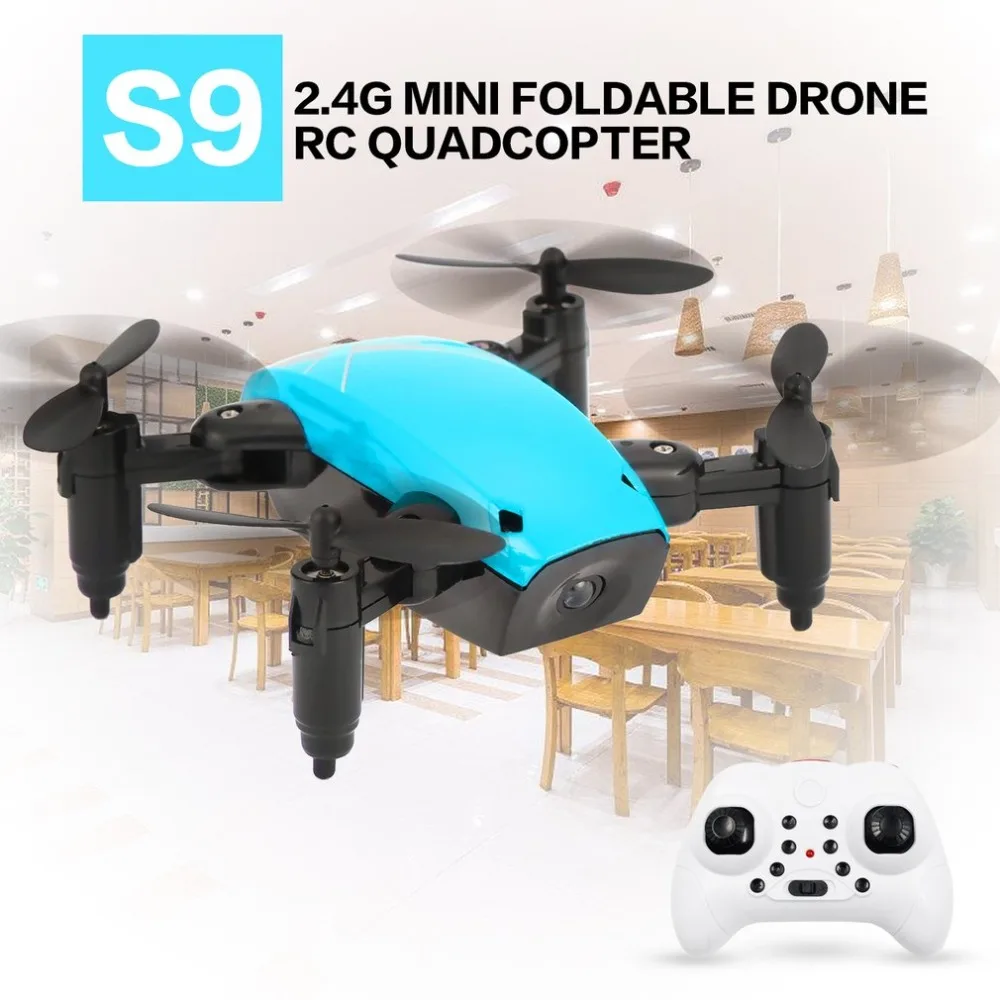 Складной мини Дрон S9/S9W (камера) Drone2.4G с поворотом на 360 градусов одним нажатием