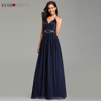 

Elegant Bridesmaid Dresses Ever Pretty A-Line V-Neck Sleeveless Sequined Chiffon Wedding Guest Dresses Robe Demoiselle D'honneur