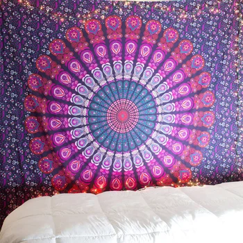

Indian Bohemian Mandala Wall Hanging Tapestry 200*140 Wall Hanging Sandy Beach Blanket Camping Travel Mattress Hippie Tapestry