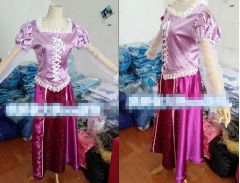 Костюм Рапунцель для взрослых; маскарадный костюм Рапунцель для женщин; маскарадный костюм принцессы Рапунцель для женщин; фиолетовый
