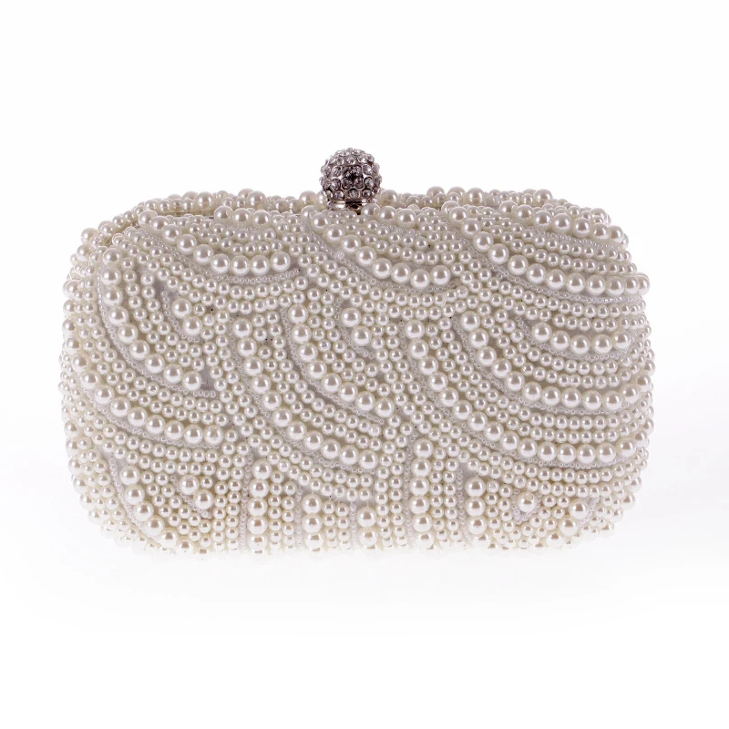Elegant Pearl Clutch Bag Wedding Bridal Handbag Fashion Evening Bagin