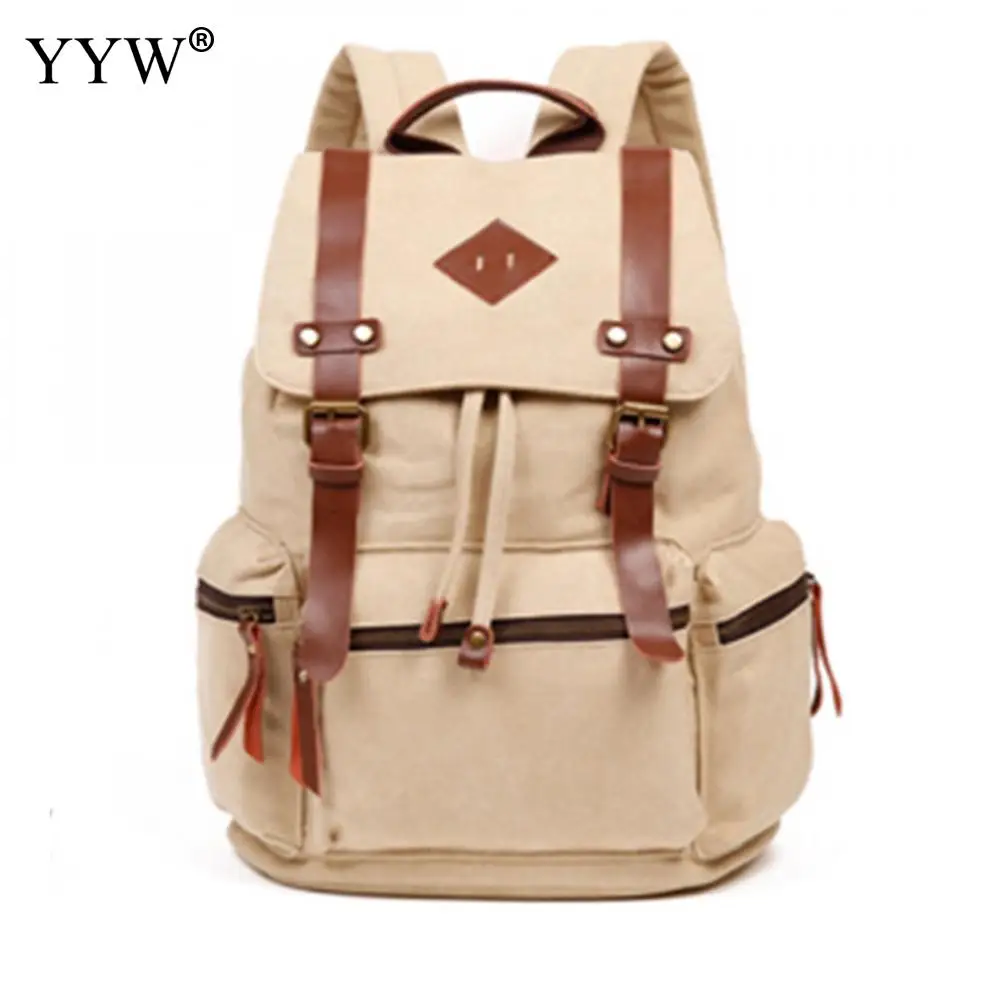 

Canvas Unisex Backpack Large Capacity Vintage Women Backpack Rucksack For School Travel Laptop Backpack Fashion Men Backpack