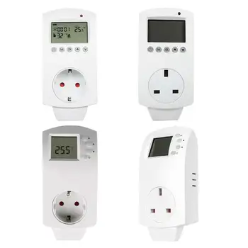 

230V Digital Plug in Thermostat Room Electric Heating Temperature Controller LCD Display 16A Thermostat