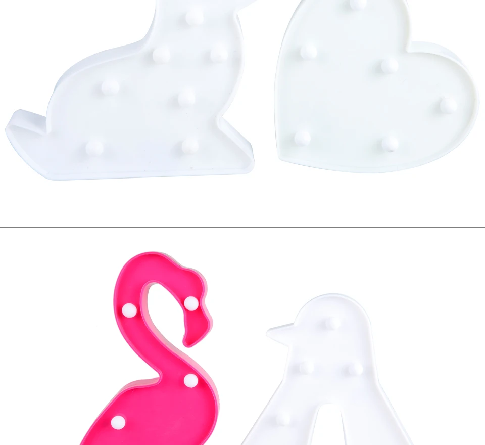 Cartoon LED Night Light Flamingo Pineapple Rabbit  (7)