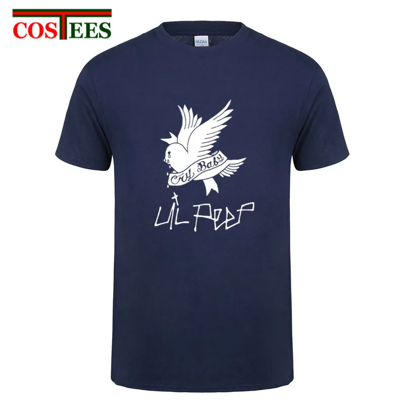 

Cry baby Lil Peep tshirt lil peep effect T Shirt Men Peace Pigeon personality rapper T-shirt Death Rock music fans boy Tee shirt