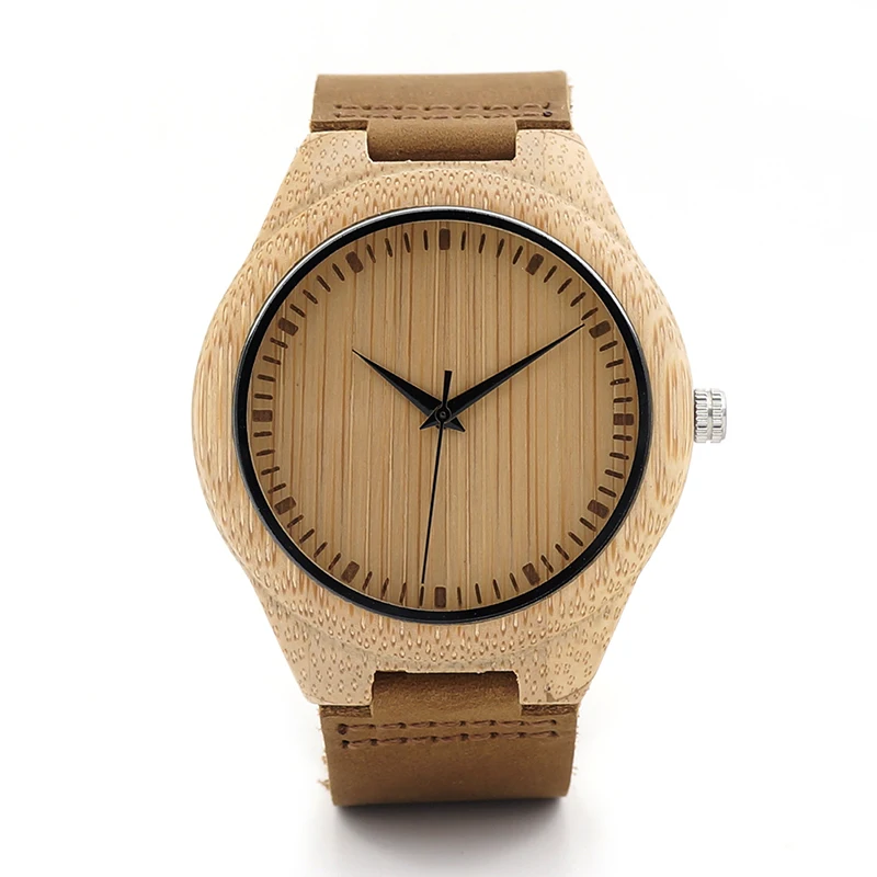 BOBO BIRD LF18 Wrist Watch Branded Men Primitive Quartz Leather Bamboo Wooden Watches Trend for Men Best Gifts