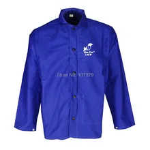 Сварочный фартук FR хлопок синий огнестойкий куртка для сварщика безопасности сварочная одежда