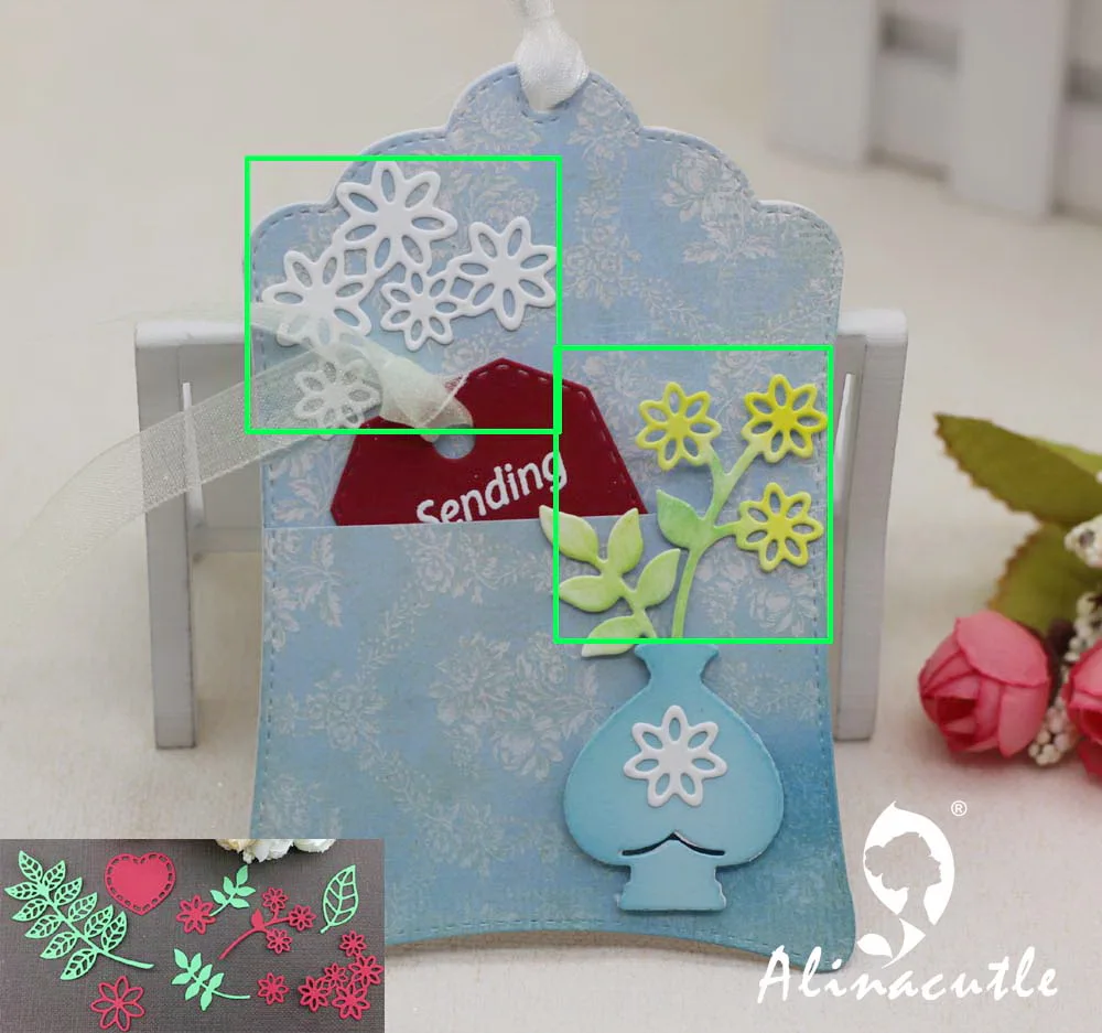 

METAL CUTTING DIES cut die alinacraft flower leaf heart spring Scrapbook paper craft album card punch art knife art cutter dies