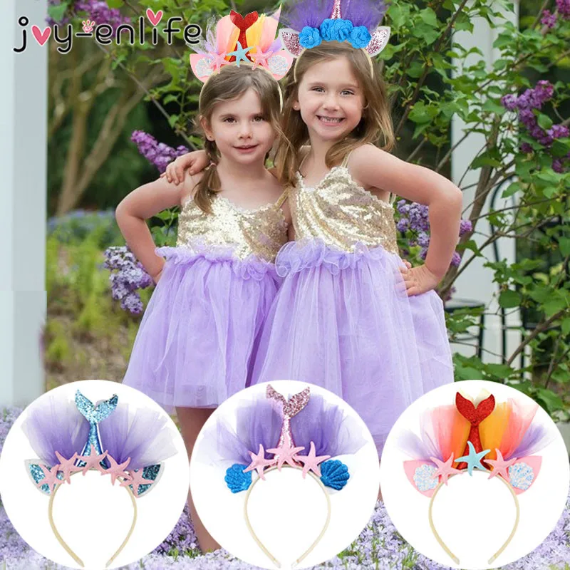 

Unicorn Party Headband Girls Favor Mermaid Hair Band Unicorn Ribbon Hair Bow Accessories Birthday Kids Party Decoration Supplies