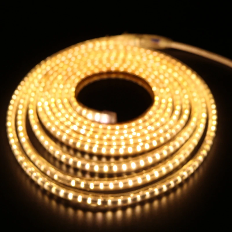 

Waterproof 220V Led Strip SMD 3014 IP67 120Leds/M Flexible LED Tape Light With 220V EU Power plug 1M-25M For Indoor and outdoor