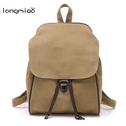 Longmiao Для женщин холст рюкзак для школы для девочек-подростков Повседневное сумки на плечо дамы рюкзак женский студент рюкзак сумка для