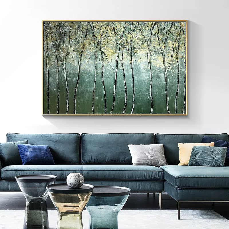 Hand painted Tree Oil painting on canvas decorative Pictures for Living room home decor Modern wall art