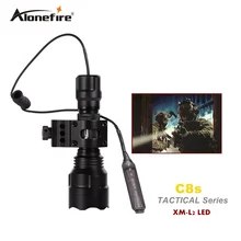 C8 Тактический Пистолет Фонарик 2200LM CREE XM-L2 LED 5 Режимов СВЕТОДИОДНАЯ Вспышка Света Lanterna + сфера Горе + пульт дистанционного переключатель