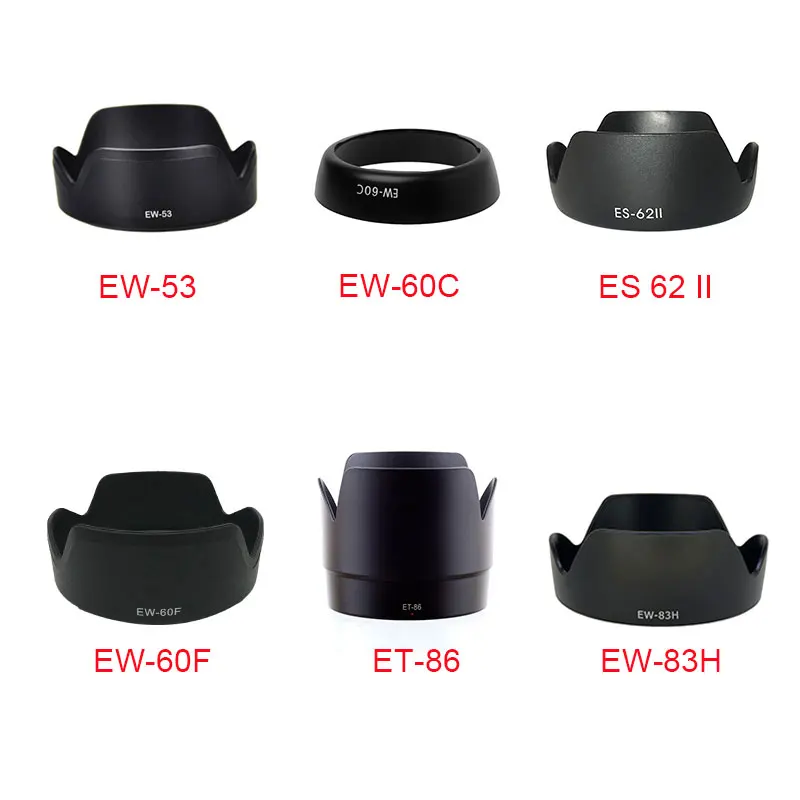 

Hot 1PC Lens Hood Protector For EW-53 EW-83H ES 62 II EW-60F ET-86 EW-60C for Canon Lens Camera Accessories