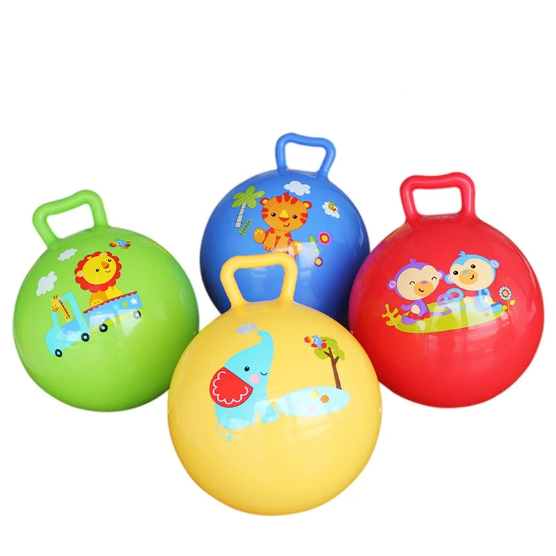

1pc Inflatable Bouncing Ball Sport Toy Colorful Cartoon Animal Educational Toy Ball for Baby Ball Toy 10inch