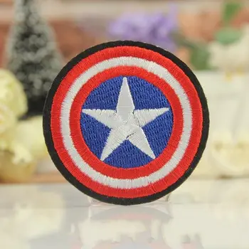 

Embroidery Captain America Patch Fabric Cloth Iron On Emblem Military Armband Badge 20pcs