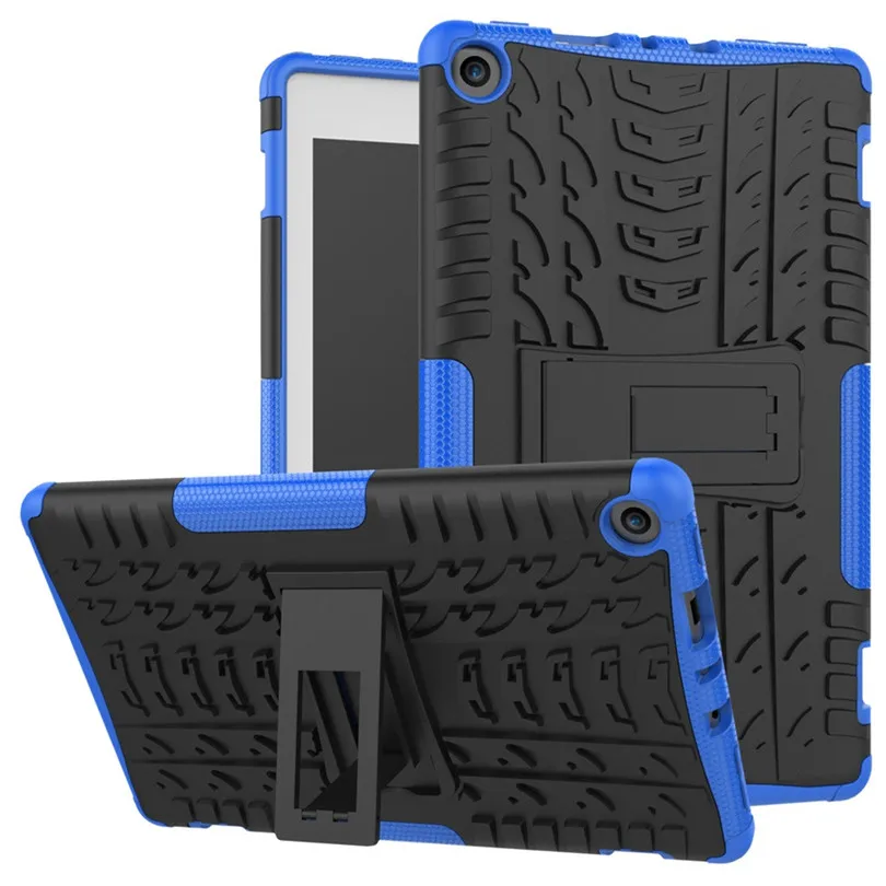 

8 Inch Tablet Case For Amazon Kindle Fire HD 8 2017/2018 Shockproof Hybrid Rubber+Silicon Stand Case Cover A30