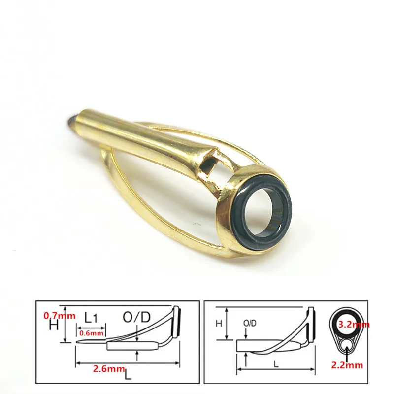 SUNMILE золотые керамические направляющие кольца DIY лодочные удочки для литья змееголовых рыболовные кончики стержней кольца для ремонта удочки рыболовные аксессуары