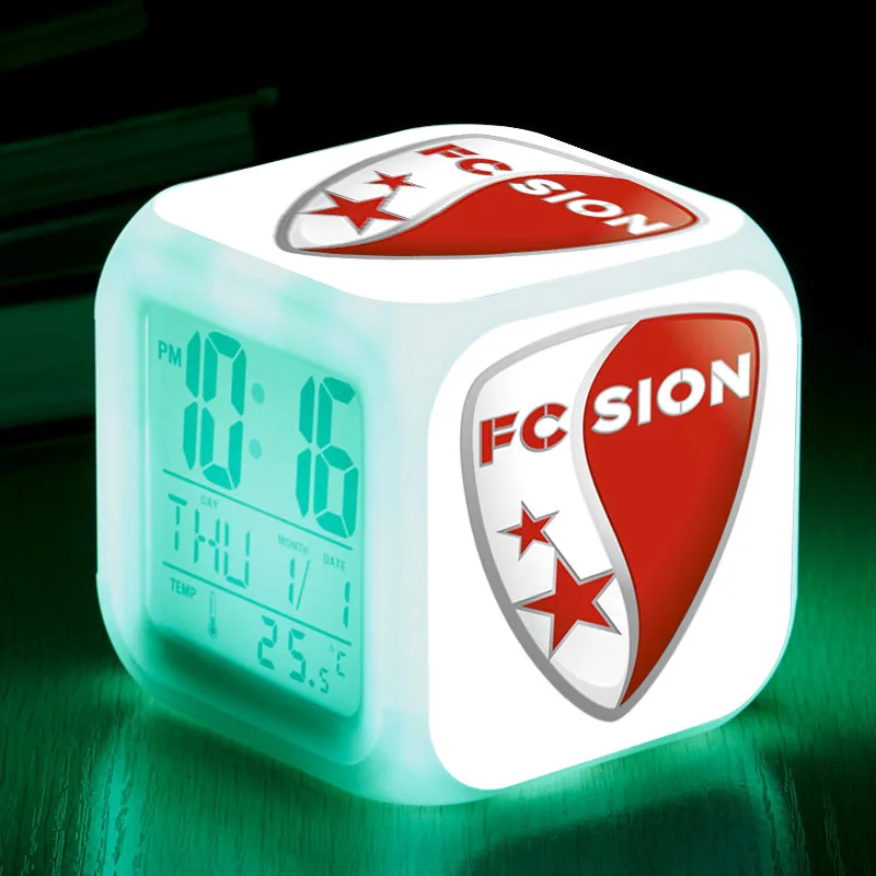 Футбол/Футбол клуб FC Сьон светодиодный цифровой будильник Reloj Despertador часы reveil Enfant