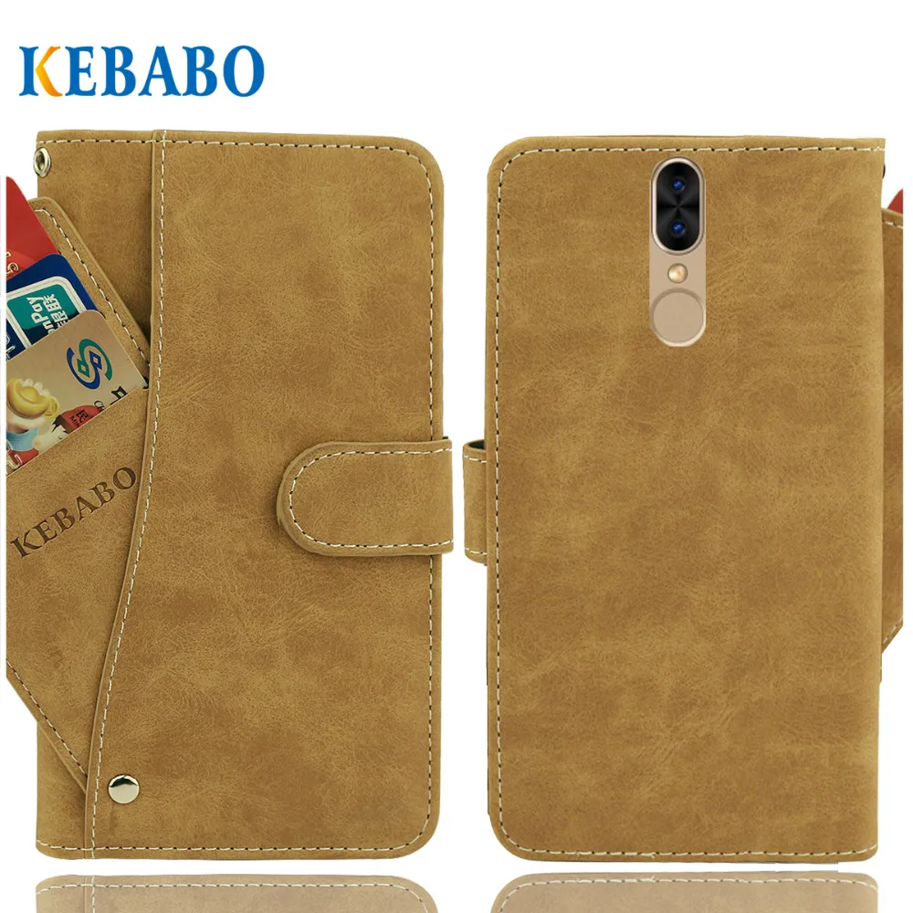 

Vintage Leather Wallet INOI 6 Case 5.5" Flip Luxury 3 Front Card Slots Cover Magnet Stand Phone Protective Bags