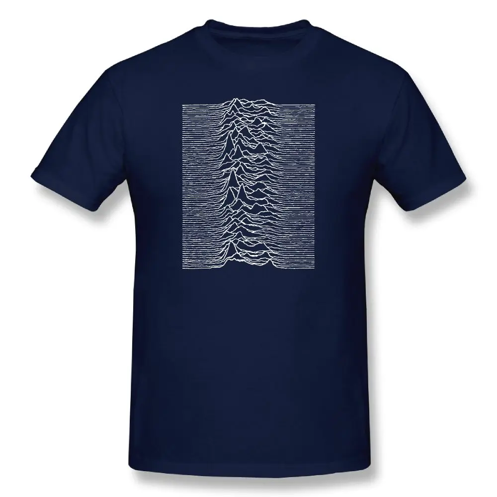 Joy Division футболка Unknown Pleasures-Joy Division Music футболка Летняя мужская футболка модная графическая футболка забавная футболка - Цвет: navy blue