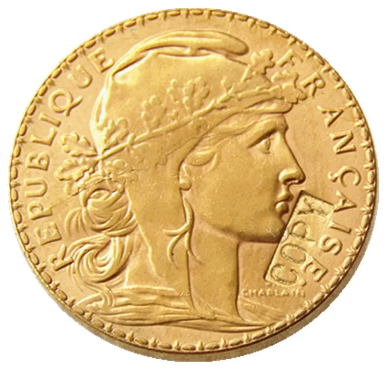 

1914 France 20 Franc Rooste Gold Plated Copy Coin
