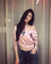 The Same Embroidery Flower Jinlong Baseball Suit Short Jacket Women 2019 Spring New Jacket Thin Women Coats and Jackets