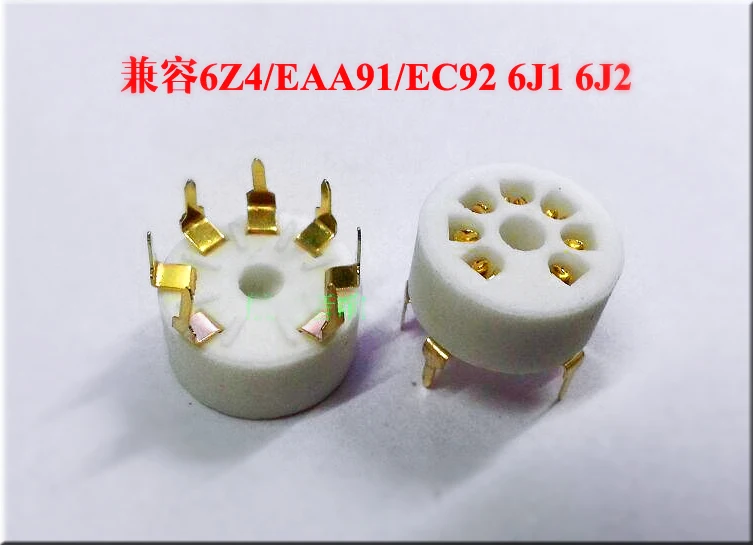 

Gold-plated ceramics small Seven feet Tube seat Compatible with 6J16J2 6Z4 6X4