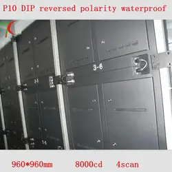Открытый высокая яркость P10 Водонепроницаемый оборудования Кабинета светодиодный жаемое/вафельные чипсы/обратной полярности/10000 точек/m2