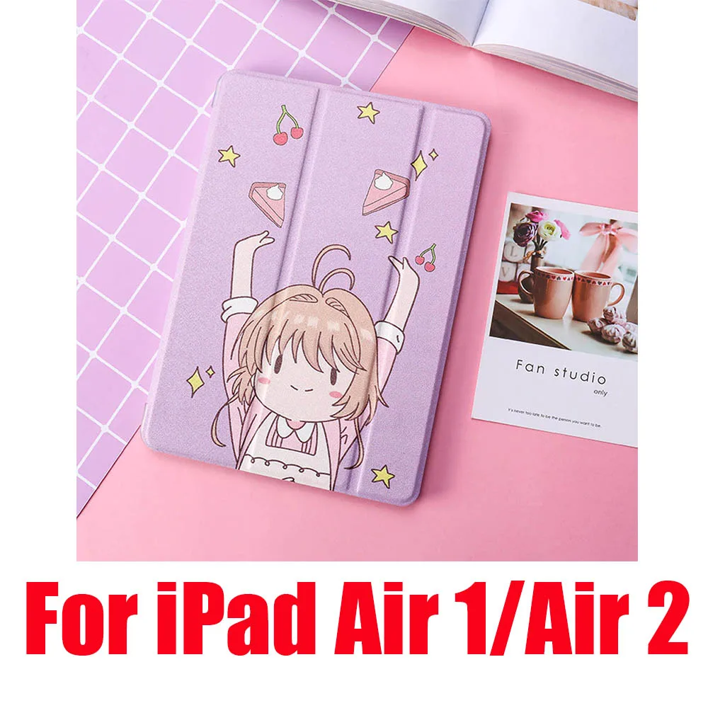 Чехол для iPad 2/3/4 Mini 1 iPad 5 Air iPad iPad 10,5 Pro 9,7 Мягкий противоударный пылезащищенные силиконовые милый пленка с полным покрытием - Цвет: Purple Air 1 2