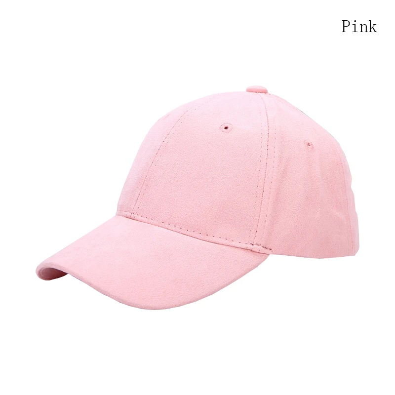 Longkeperer замшевые бейсболки для женщин фирменный дизайн кепки в стиле хип-хоп замшевые шляпы для дам Твердые крышки gorras beisbol R80 - Цвет: Pink