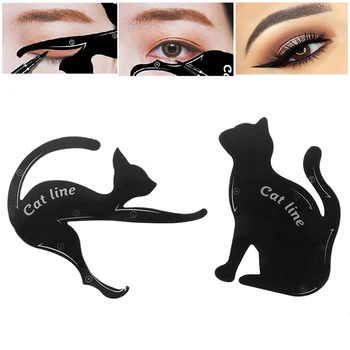 

2Pcs Beauty Eyebrow Mold Cat Line Eyeliner Template Pro Eye Makeup Tool Eyeliner Stencils