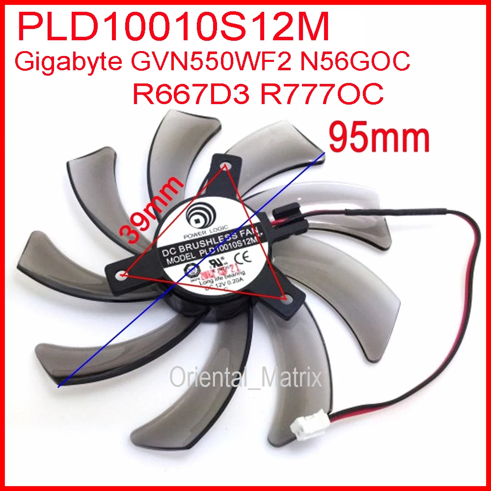 Бесплатная доставка PLD10010S12M 12 В 0 20a 95 мм для Gigybyte GVN550WF2 N56GOC R667D3 R777OC охлаждающий