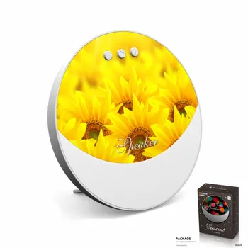 

Flashlight Sunflower Speaker Bluetooth Radio Player TF Card Call Wireless Column Sound Box for Computer Mobile Smartphone Decor