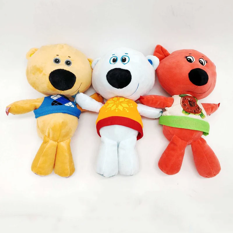 

3pcs/Lot Russian Cartoon Plush Toy Bear Keychain For Children Birthday Gifts Anime Mimi Mishki Stuffed Doll 15cm