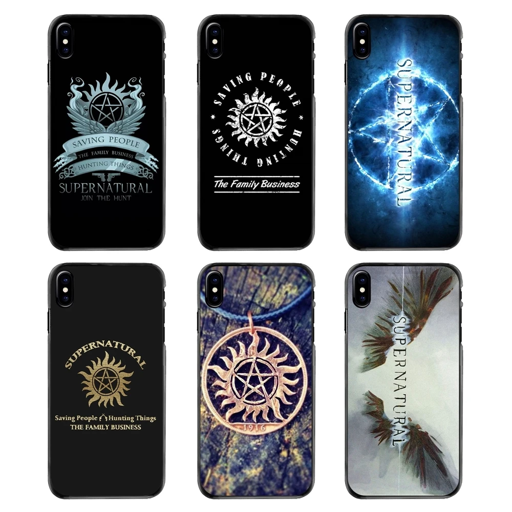 For Samsung Galaxy A3 A5 A7 A8 J1 J2 J3 J5 J7 Prime 2015 2016 2017 Plastic Black Cover Case Supernatural TV Show Quotes logo Art |