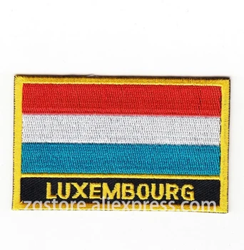 

Embroidery Patches National flag Luxembourg Flag Patches Iron on 8.0x5.0cm Custom Patches