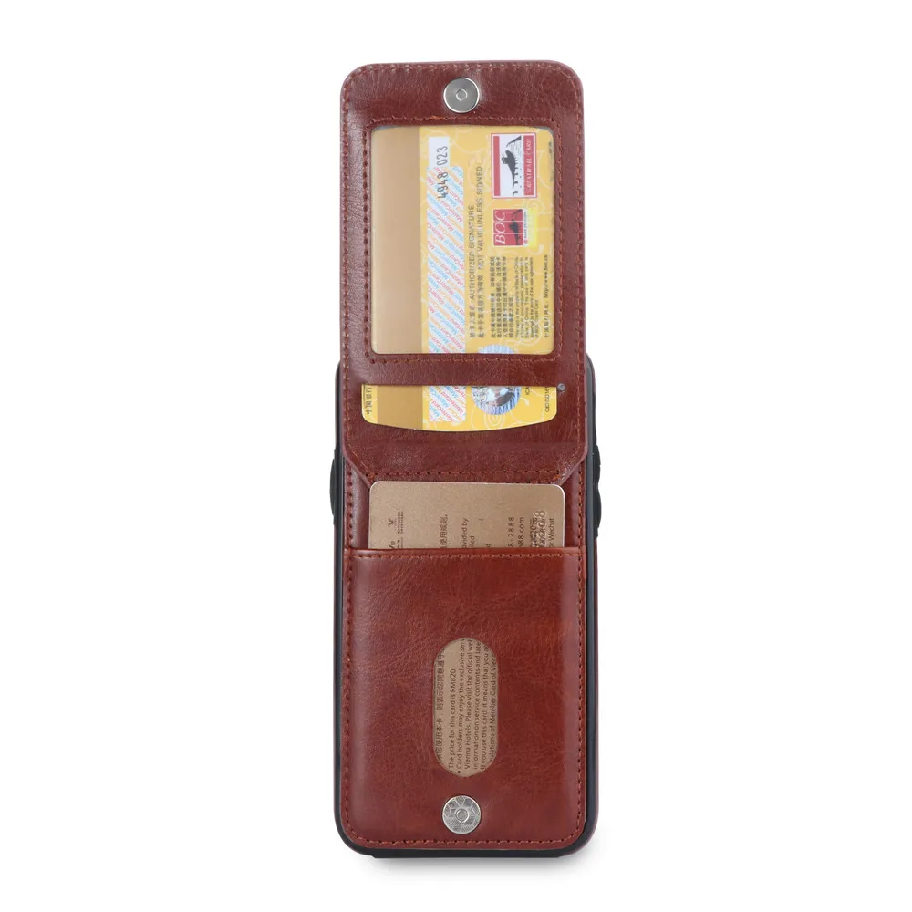 Case For iphone x 6 6s 7 8 Crazy horse wallet bracket mobile phone holster For iphone 7 plus 6plus Card Pocket Anti knock bag (7)